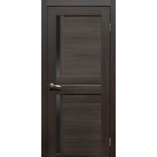 Дверь межкомнатная Сибирь Профиль Ла Стелла 202 Дуб мокко, стекло черное